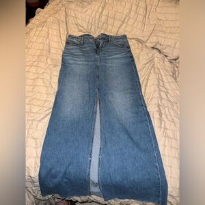 Women’s American Eagle New With Tags Denim Maxi Skirt With Front Slit Sz 6